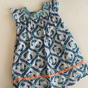 Roller Rabbit 🐰 Fish Print Flutter Dress